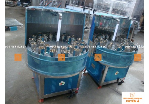 Thiết bị rửa chai bán tự động, Máy súc rửa chai 24 vòi