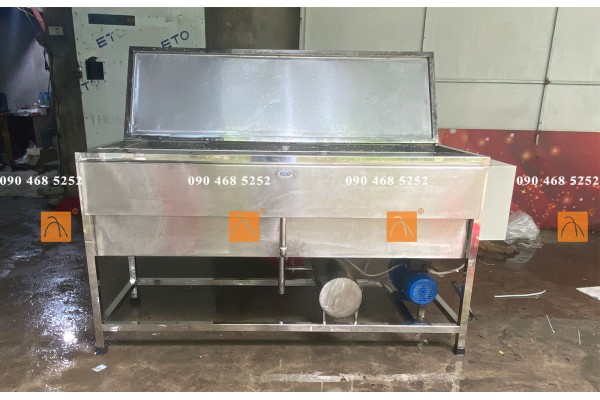 Má rửa chai 24 vòi bán tự động, Máy súc rửa chai lọ thuỷ, chai nhựa, hũ yến, vò gốm sứ