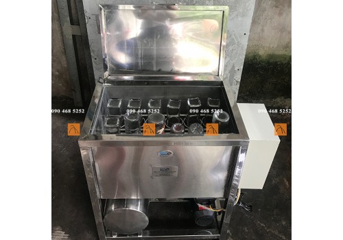 Má rửa chai 12 vòi bán tự động, Máy súc rửa chai lọ thuỷ, chai nhựa, hũ yến, vò gốm sứ