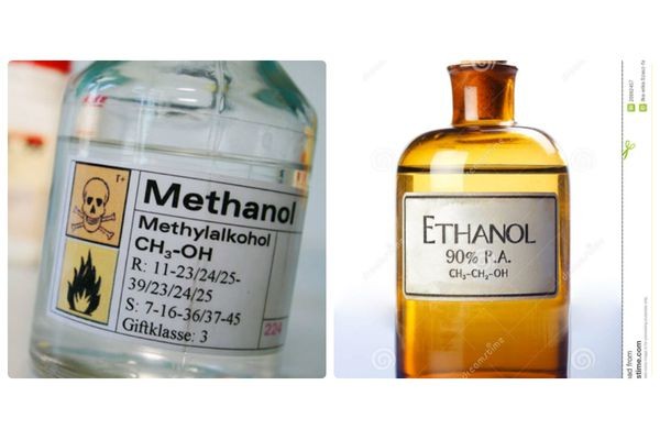 Phân biệt các đặc điểm của 2 thành phần ethanol và methanol có trong rượu 